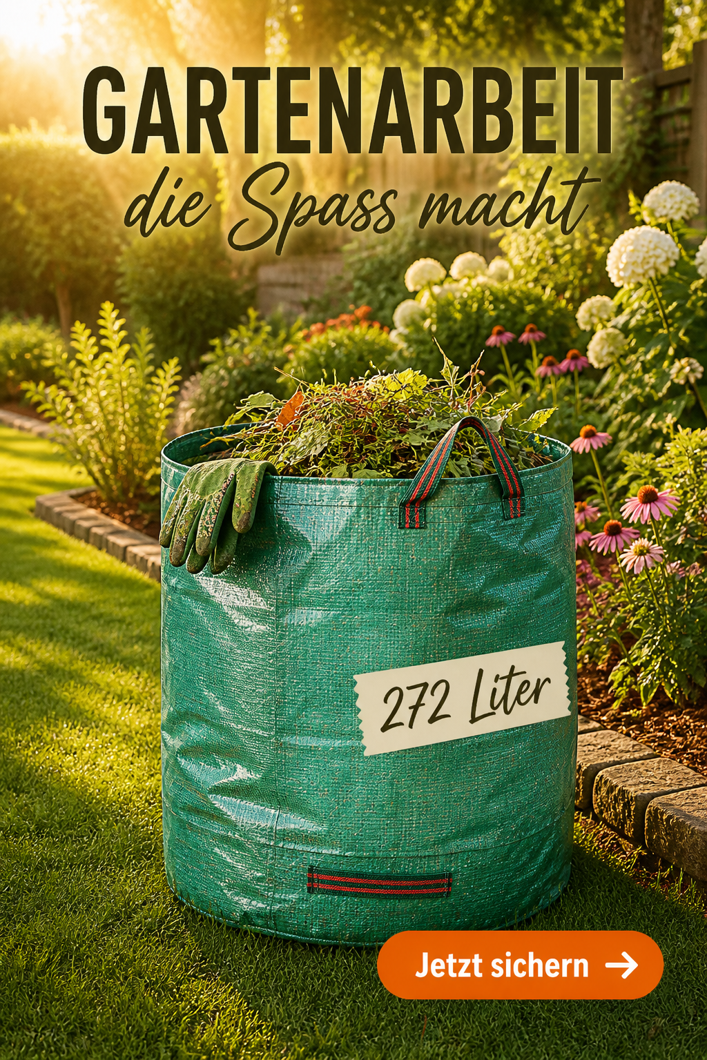 GardenMate Gartensack Laubsack stabil fuer Gartenabfaelle