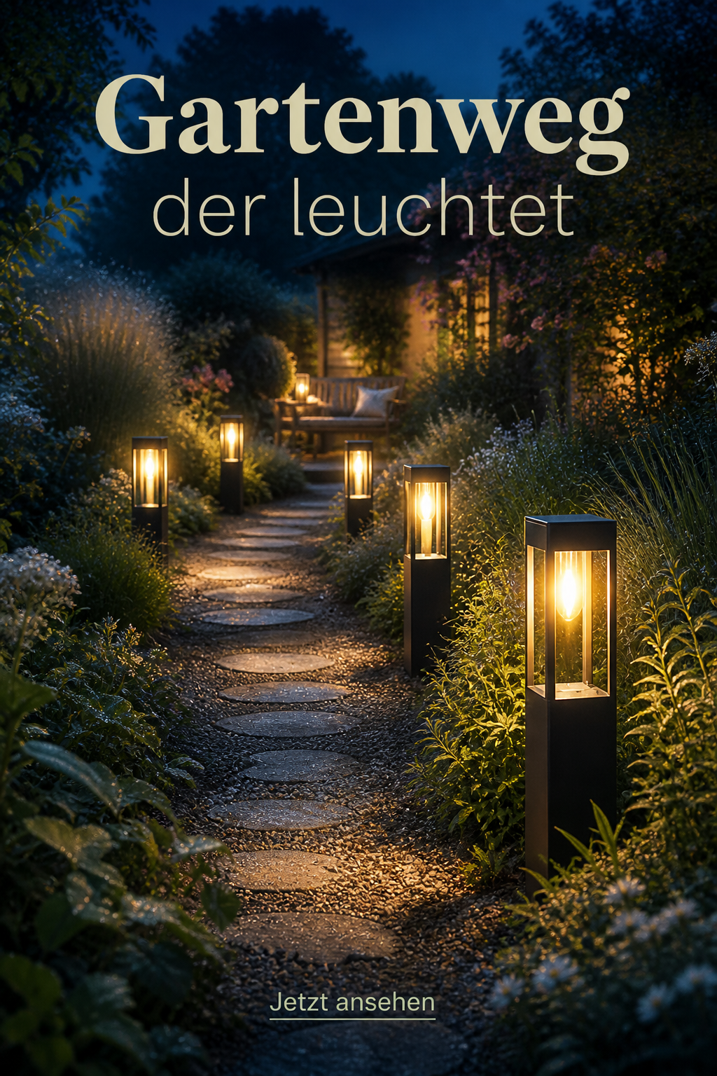 Joomer Solarlampen Solarleuchten Wegeleuchte im Garten