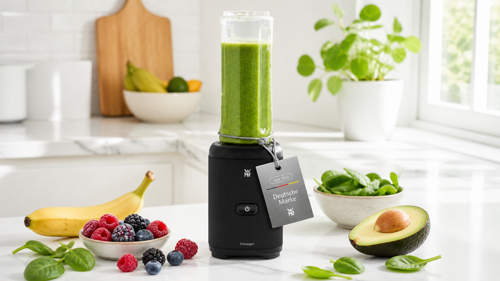 WMF Kult Smoothie Maker Mixer mit Tritan Flasche und Edelstahlklingen